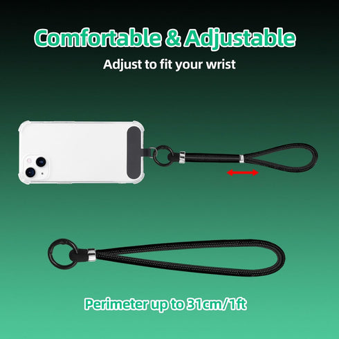 2 4 SEVENKA Adjustable Phone Lanyards, Cell Phone Wrist Straps & Phone Tether Tab with Spring O Ring Clasps, Phone