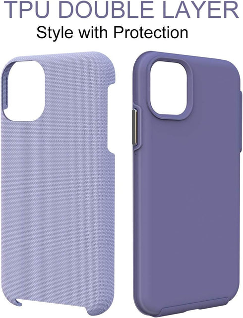 CellEver Heavy-Duty Case for iPhone 11, Dual Layer Military Grade Protection, Slim Shockproof Cover - Light Purple