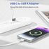 Elebase USB to USB C Adapter for Samsung Galaxy Z Flip 7, 4-Pack Type C Female to A Male Cable Converter for Z Fold Flip