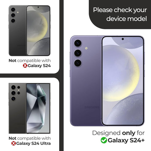 ArmorSuit 2+2 Pack for Samsung Galaxy S24 Plus 6.7" Tempered Glass Screen Protector + Lens Protector Case Friendly 9H MilitaryShield (w/Alignment Tool)