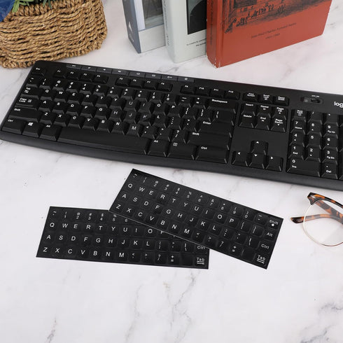 Mozeat Lens 4 English Keyboard Stickers, Pcs Universal Laptop Keyboard Stickers Keyboard Letter Replacement Stickers