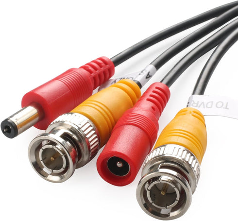 Postta BNC Video Power Cable (4 Pack, 150 Feet) for CCTV DVR Surveillance System with Eight Connectors