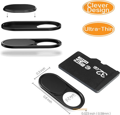 imluckies 0.023 inch [2 Pack Laptop Camera Cover Slide, Ultra-Thin Design, Invisible Design, Camera Cover, Physical