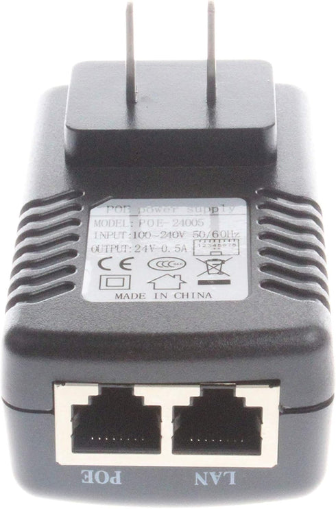 24V 0.5A PoE Injector Power Supply Adapter with Wall Plug, NOYITO IEEE 802.3af Compliant 10 100Mbps for IP Camera Voip