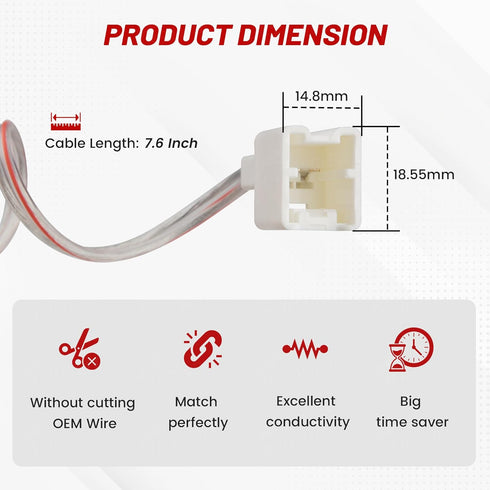 RED WOLF Car Door Speaker Wiring Harness Adapter - Connector Plug Compatible with Nissan Sentra, Altima, Rogue 2004-2019