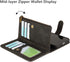 iCoverCase for iPhone 11 Pro Wallet Case with Card Holder and Wrist Strap, PU Leather Kickstand Card Slots Zipper