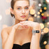 Stylish Metal Wristband for Fitbit Charge 6/5, Cute Strap with Love Cross Pendants, Chain Charms Bracelet