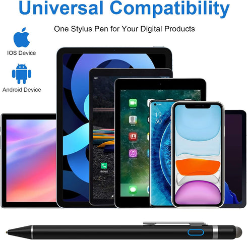 Stylus Pens for Touch Screens, NTHJOYS Universal Fine Point Stylus for iPad, iPhone, iOS/Android Smartphones & Tablets,