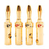 Shinycome 4mm 4mm Banana Connector Loudspeaker Banana Plugs Gold Plated Binding Post Loudspeaker Wire Replacement Sound