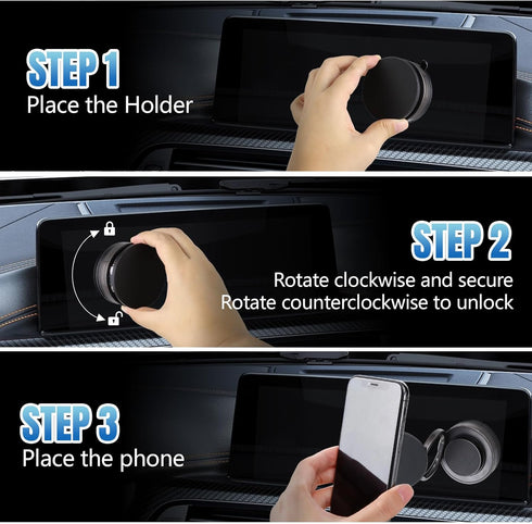 Wogomz 360 Vacuum Suction Magnetic Phone Holder, Foldable Retractable Car Cell Phone Holder with Suction Cup