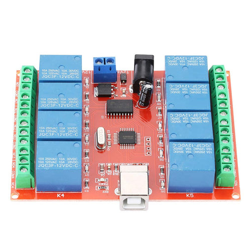 USB Relay Module: 12V 8-Channel USB Controller Switch Relay Module for Intelligent Electrical Control