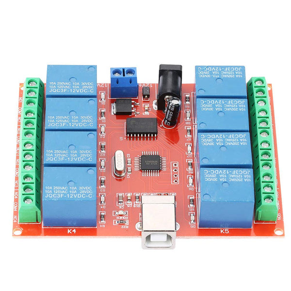 USB Relay Module: 12V 8-Channel USB Controller Switch Relay Module for Intelligent Electrical Control