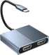 Aibilangose USB C to Dual HDMI Adapter for Dell/HP/MacBook, HDMI Splitter Extended Display,