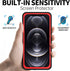 BEASTEK iPhone 12 Pro Waterproof Case, NRE Series Shockproof Dustproof Underwater IP68 with Built-in Screen Protector Anti-Scratch Protective Cover, for Apple iPhone 12 Pro (6.1'') (Red)