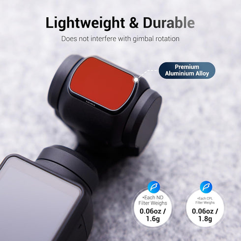 JJC 4-Pack Magnetic ND Filter & CPL Filter Set for DJI OSMO Pocket 3 Creator Combo