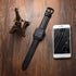 Leather Band for Apple Watch 10 46mm Ultra2 49mm 45mm 44mm 42mm - Vintage Black Strap for iWatch