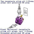 AC Power Travel Adapter Plug for United Kingdom, UK, England, Ireland, Scotland, Malaysia, Hong Kong with Dual Plug-In