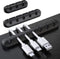 SOULWIT 3-Pack Cable Holder Clips, Silicone Self Adhesive Cord Organizer for Desktop, Nightstand, Home, Office