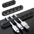 SOULWIT 3-Pack Cable Holder Clips, Silicone Self Adhesive Cord Organizer for Desktop, Nightstand, Home, Office