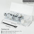 Electronics Organizer with 7 Sections, Clear Acrylic Cable Storage Bin Box, Includes 20 PCS Reusable Cable Ties (7