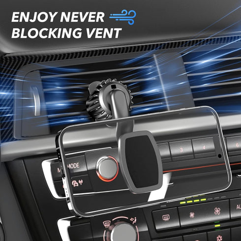 Magnetic Car Phone Holder Mount, Upgraded Clip with 360° Strong Magnet for iPhone, Samsung, Tablets