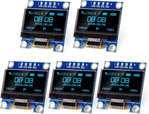 Drocoge 0.96 Inch OLED Display Module 12864 LCD Screen 128x64 IIC I2C OLED