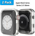 2 Pack Clear TPU Protective Case for Apple Watch 38mm, Ultra-Thin Screen Protector for Series 2 & 3