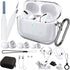 Clear AirPods Pro Case 1st Cover 2019 with Cleaning Pen Accessory Kit, 16 in 1 Set Transparent TPU Silicone Protective
