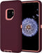 Annymall Samsung Galaxy S9 Case with Screen Protector, Heavy Duty Shockproof Drop-proof Cover (Wine/Pink)