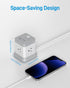 BEVA 5ft 4 3 Power Strip with USB - Long Extension Cord Desktop Charging Station, Power Strip Cube with Outlets and USB