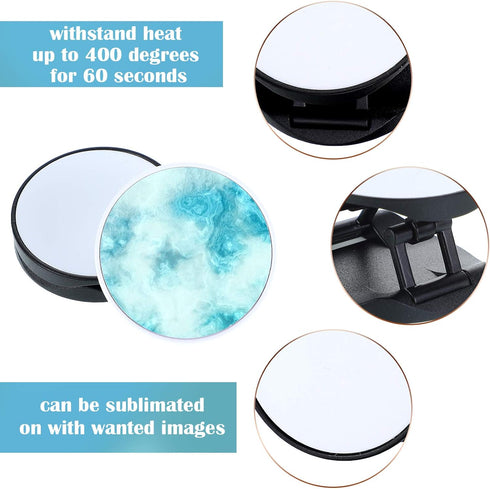 Weewooday 20 Pcs Sublimation Socket Blank Phone Grip Holders Collapsible Phone Grips Self Adhesive Sublimation Holders