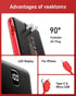 VEEKTOMX Portable Charger 10000mAh with Built-in Cables, Fast Charging USB C Slim Battery Pack for iPhone and Samsung