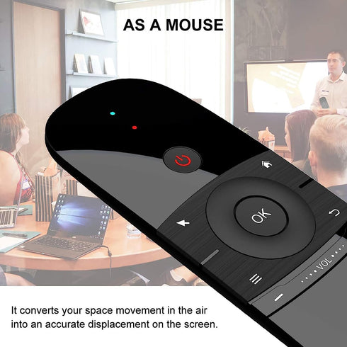 W1 Universal TV Remote Air Mouse, Wireless Keyboard Fly Mouse, 2.4GHz Connection for Nvidia Shield/Android TV/PC