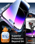 DIMONCOAT 4 Packs Auto Alignment Kit Screen Protector for iPhone 14 Pro Max with 2 Packs Camera Protector, Tempered