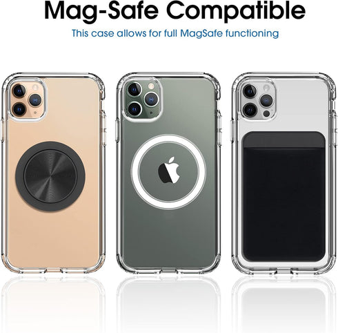 amCase Cellular Phone Case - Compatible with MagSafe, iPhone 11 Pro Max (6.5"), Shock-Absorbent, Clear