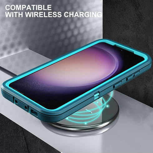 Samsung Galaxy S23 Case, Military Grade Shockproof/Dust Proof with 2Pcs Self Healing TPU Screen & Camera Lens