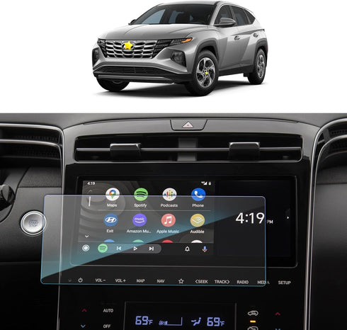 SKTU Screen Protector for 2022 2023 2024 Hyundai Tucson - Anti Scratch Tempered Glass for Navigation