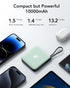 Portable Charger USB C VRURC, 10000mAh Power Bank with Built-in Cable, 20W Battery Pack for iPhone 15 14 Samsung Galaxy