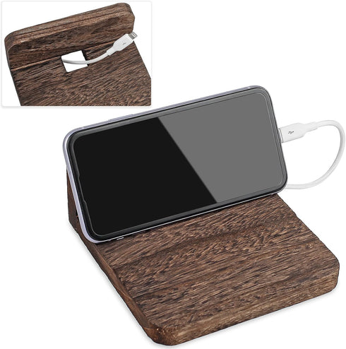 Wall Mounted Speaker Stand Holder, Floating Shelf for Bluetooth Speaker, Webcam, Cell Phones, by Wood (2 Pack)