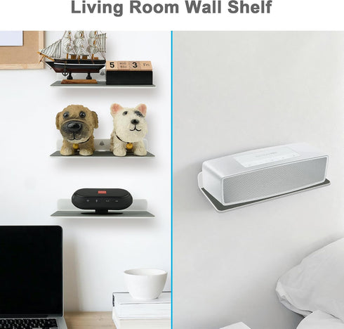 (9-Inch TXEsign Wall Shelf Speaker Stand, Small Wall Holder Speaker Mount for Webcam, Cell Phones, Display Shelf