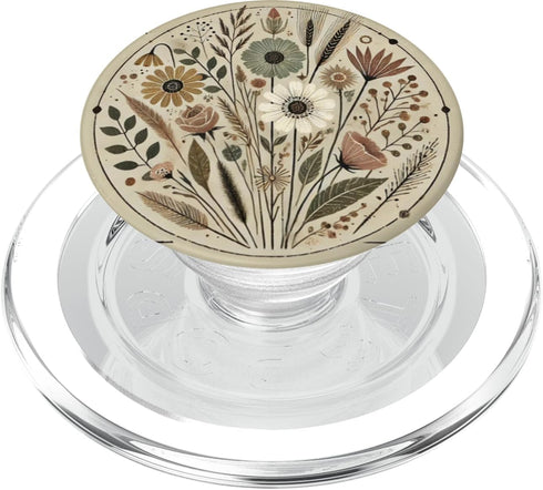 Flowers Back of Phone Pop Grip Nature Popgrip Cute Flower Sticky Phone Grip Holder Boho Floral Pattern PopSockets PopGrip for