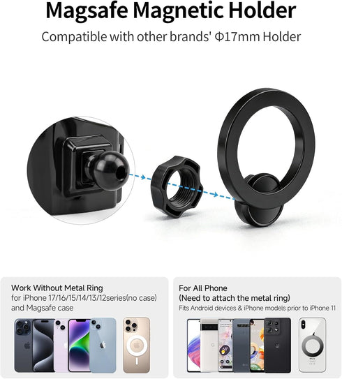 MaserWeller 2014-2019 360 Car Phone Holder for Toyota Highlander Accessories, Rotation Phone Mount Compatible