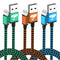Aioneus 3ft iPhone Charger Cord 3-Pack, MFi Certified Lightning Cable, Fast Charging, Nylon Braided, Compatible with
