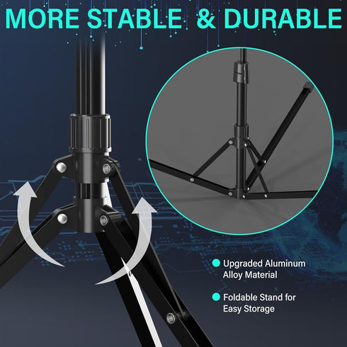UBeesize 14'' Foldable Ring Light - 62'' Tripod Stand and Phone Holder, LED Selfie Light for Tiktok/YouTube/Photography