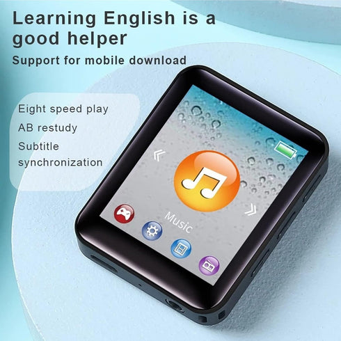 Zyyini MP3 5.0 1.77 Inch 64GB Player, Bluetooth Music Player, Portable HiFi Music Player FM Radio Recording EBook