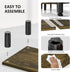 2 AX WABER Dual Monitor Stand Riser, Monitor Stand with Adjustable Length and Angle, Wood Monitor Stand for Desk