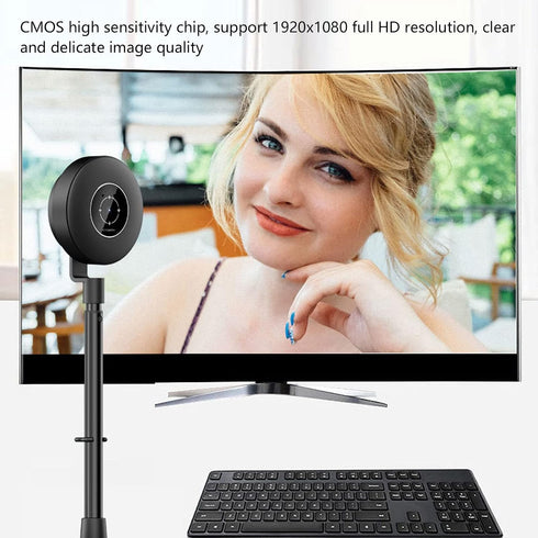 Sorandy 1080P Cmos Webcam, Adjustable USB HD Laptop Webcam for Computers, Webcam with Telescopic Pole Adopts High