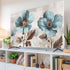 Yukro 32 Inch, 28"x16" Blue Broccoli Indoor TV Dust Cover, Farmhouse Rustic Floral Retro Victorian Style Elastic TV