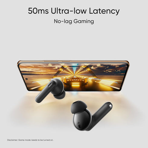 realme Earbud T300, Deep Bass, 30db ANC, Immersive Sound, Up to 40 Hour Playtime, Bluetooth 5.3, Youth White