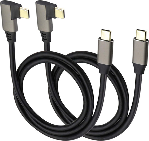 90 Degree USB C to USB C Cable, 3.1 Gen 2 Right Angle 3.1 Type C Male to Male Extension Cable for Google Pixel 3XL,